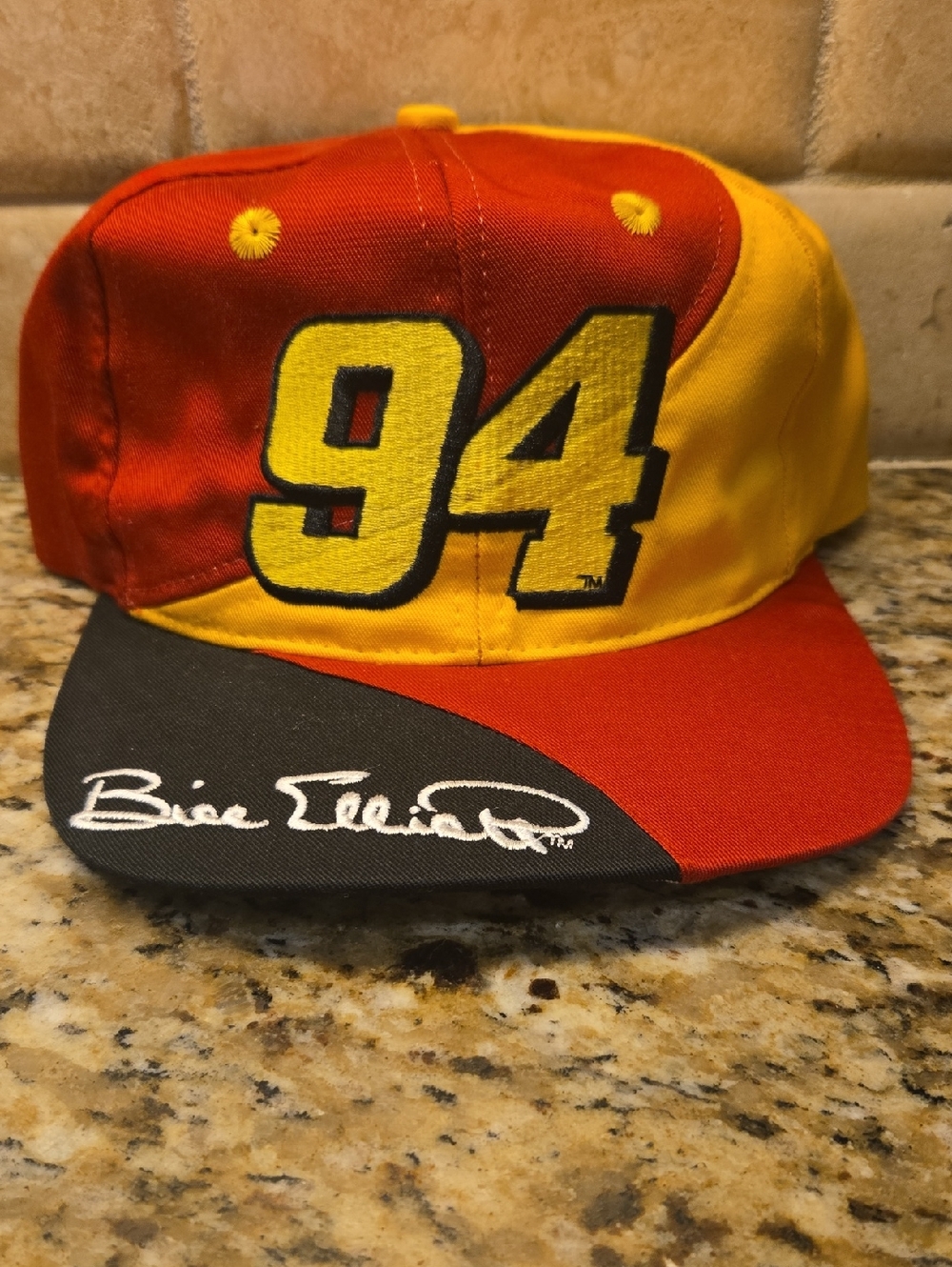 Vintage 90s Bill Elliott Car Snapback McDonalds Racing Team NASCAR #94
